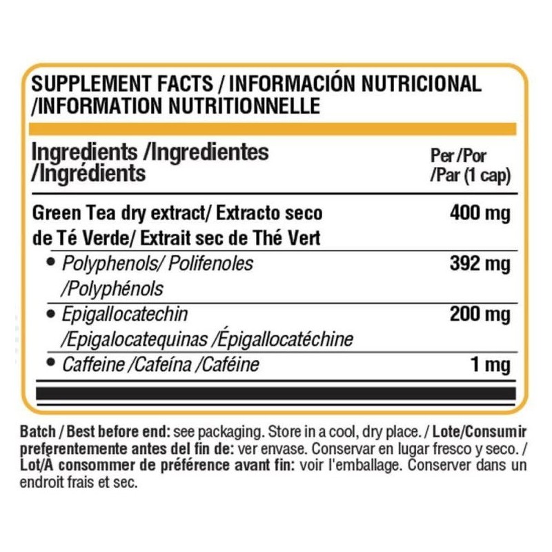 GREEN TEA + EGCG - 90 VCAPS.