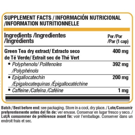 GREEN TEA + EGCG - 90 VCAPS.
