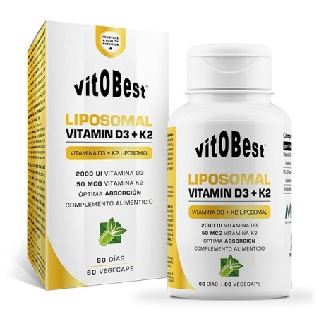 VITAMINA D3 + K2 LIPOSOMAL 60 VCAPS.