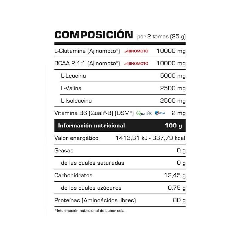 GLUTAMINE + BCAA COMPLEX - 500 GR