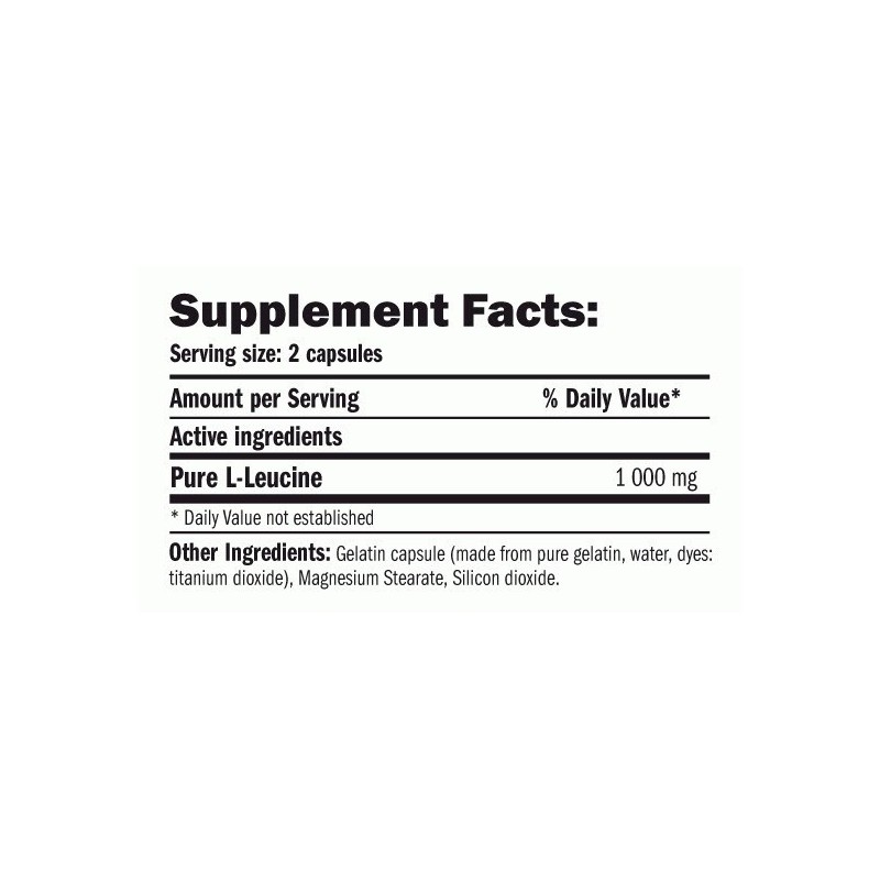 LEUCINE PURE 1000MG - 120 CAPS