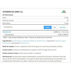 VITAMINA D3 - 2500 I.U. - 90 PERLAS 2