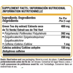 GREEN TEA EXTRACT + CAFFEINE 90 CAPS 2